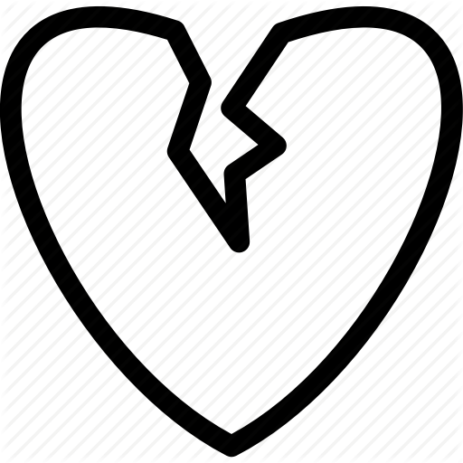 Broken Heart, Divorce, Heart, Separation Icon