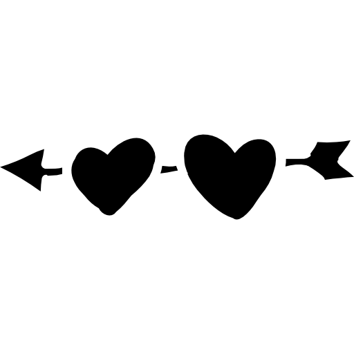 Two Hearts And Arrow Free Vector Icons Designed