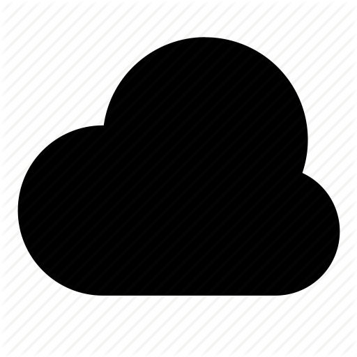 Cloud, Solid, Storage Icon