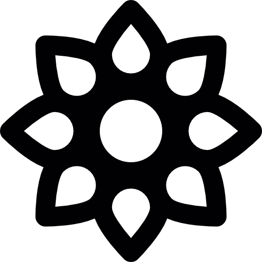 Tiny Flower Outline Icons Free Download