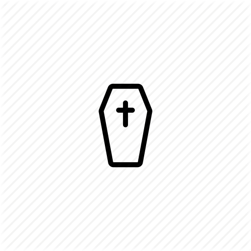 Cemetery, Coffin, Death, Halloween, Scary, Small, Tiny Icon