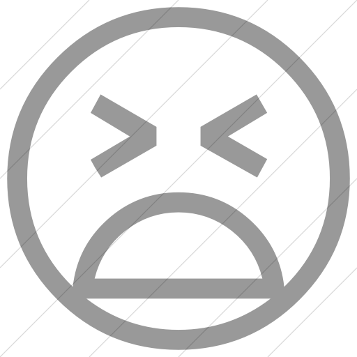Simple Light Gray Classic Emoticons Tired Face Icon