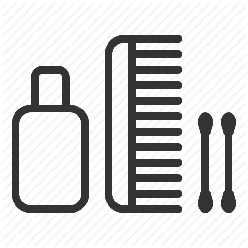 Bottle, Clean, Comb, Cottonbud, Salon, Toiletries Icon