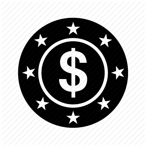 Casino, Chip, Coin, Dollar, Finance, Money, Token Icon