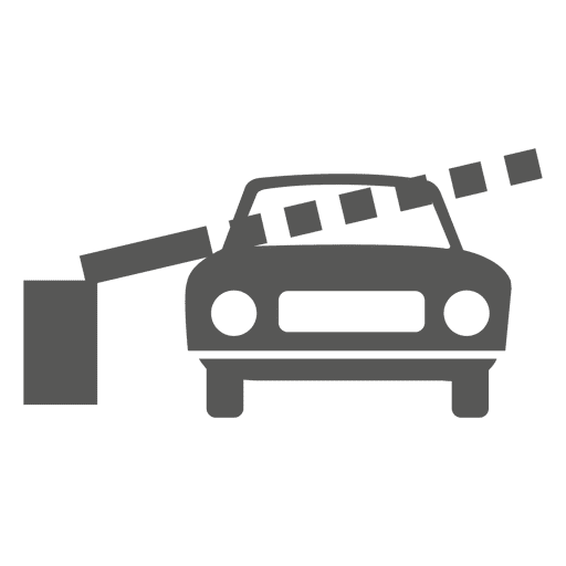 Car In Toll Barrier Icon
