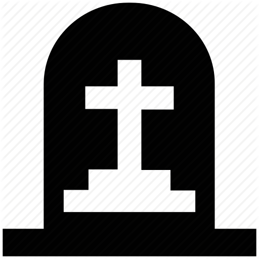 Christian Grave, Grave, Graveyard, Headstone, Rip, Tomb Icon