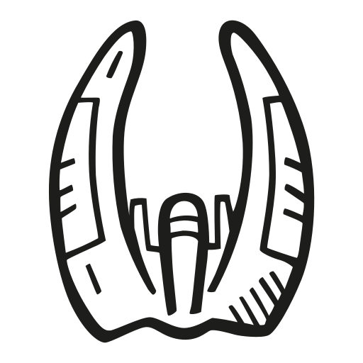 Cylon, Raider Icon Free Of Space Hand Drawn Black Sticker