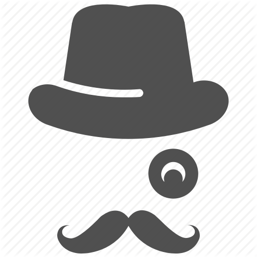 Costume, Hipster, Moustache, Party Props, Top Hat Icon