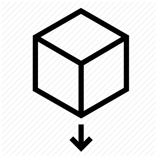 Arrow, Box, Cube, Down, Move, Pack, Pull Off The Top Shelf Icon