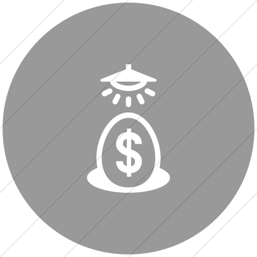 Flat Circle White On Light Gray Iconathon Business