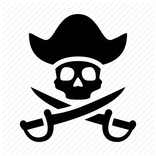 Bones, Piracy, Pirate, Skeleton, Skull, Swords, Torrent Icon