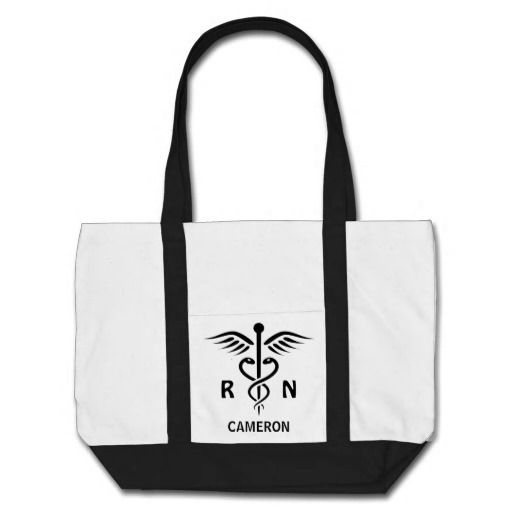 Registered Nurse Rn Caduceus Symbol Personalized Tote Bag Nurse