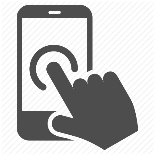 Click, Finger, Phone, Screen, Tap, Touch, Touchscreen Icon