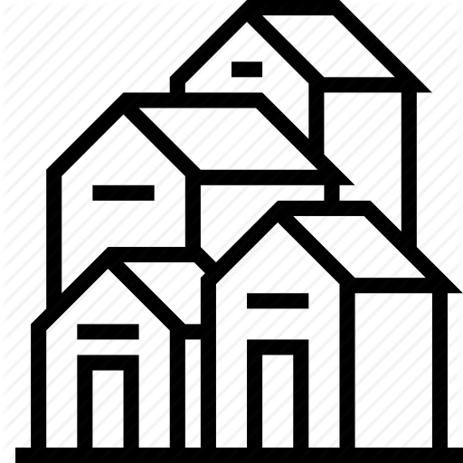 Building, City, Houses, Town, Village Icon