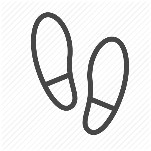 Follow, Footprint, Footst Shoes, Trace, Track Icon