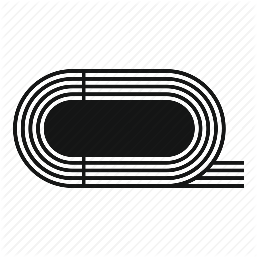 Athletic, Competition, Field, Line, Sport, Stadium, Track Icon