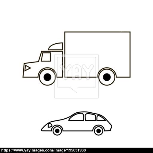 Container Truck Icon Vector