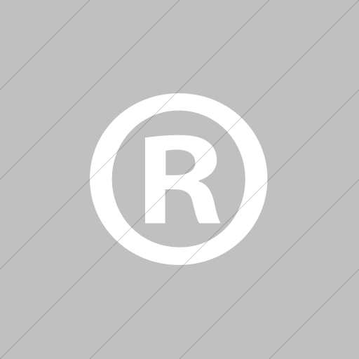 Flat Square White On Silver Classica Registered