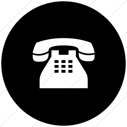 Flat Circle White On Black Classica Traditional