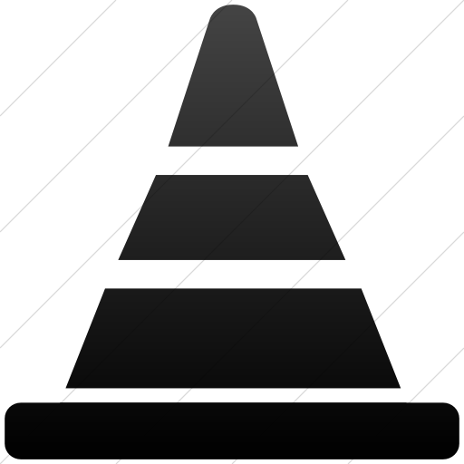 Simple Black Gradient Broccolidry Traffic Cone Icon