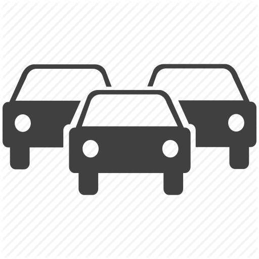 Car, Heavy Traffic, Sign, Traffic Icon