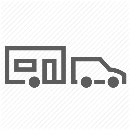Camping, Caravan, Home, Mobile, Tow, Towing, Trailer Icon