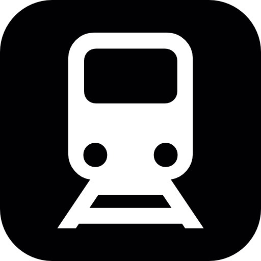 Railroad And Train Front View