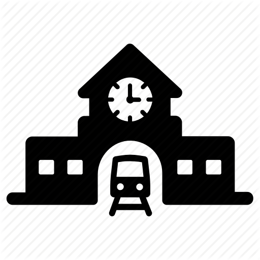 Railway, Station, Train, Transport Icon