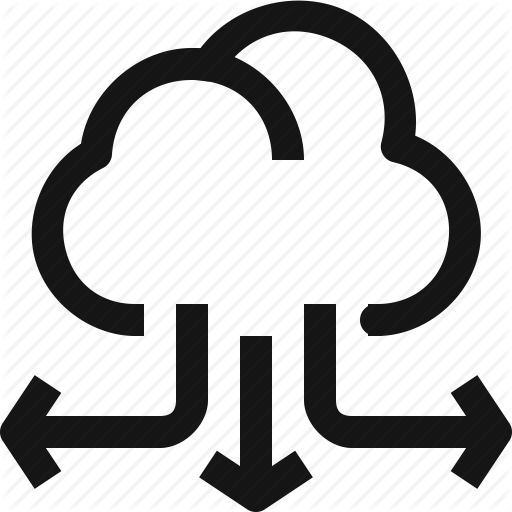 Arrow, Cloud, Data, Database, Export, Output, Transformation Icon