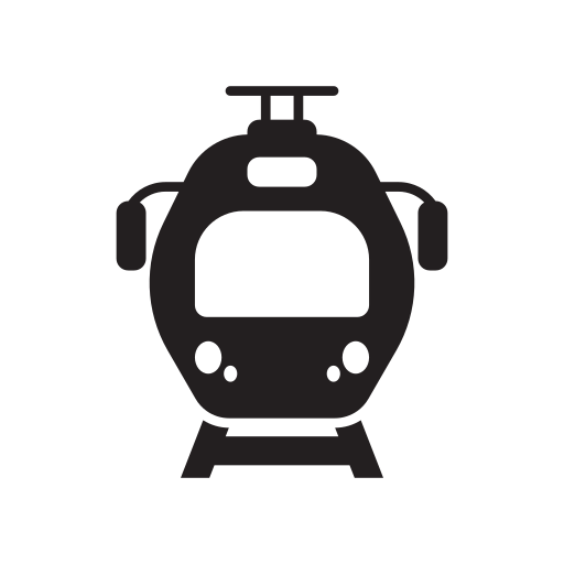 Front, Track, Traffic, Train, Tram, Transit, Transport Icon Free