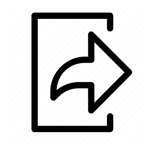 Exit, Right, Transmit Icon