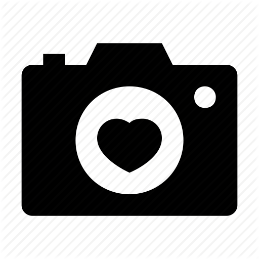 Camera, Flash Camera, Heart Sign, Love Moments, Memories Icon
