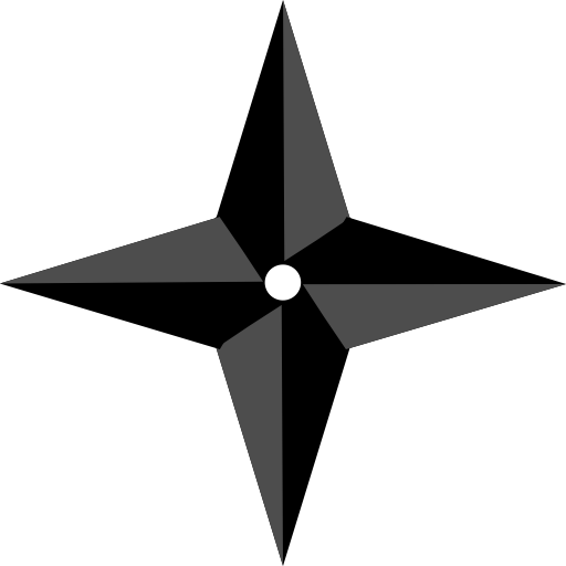 Ninja, Samur Shuriken, Star Icon