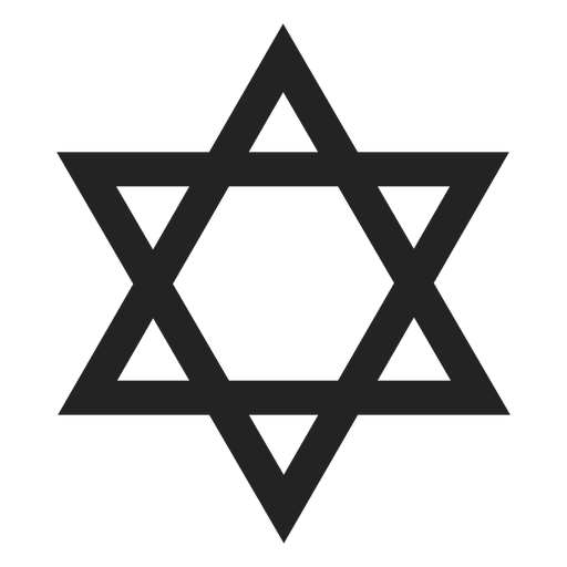 Simple Star Of David Black Icon