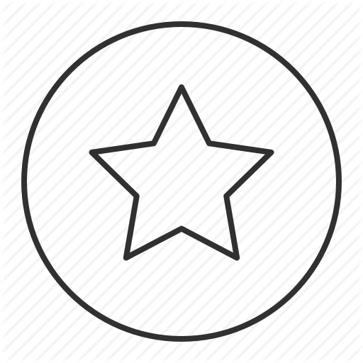 Favourite, Grey, Round, Star, Transparent Icon