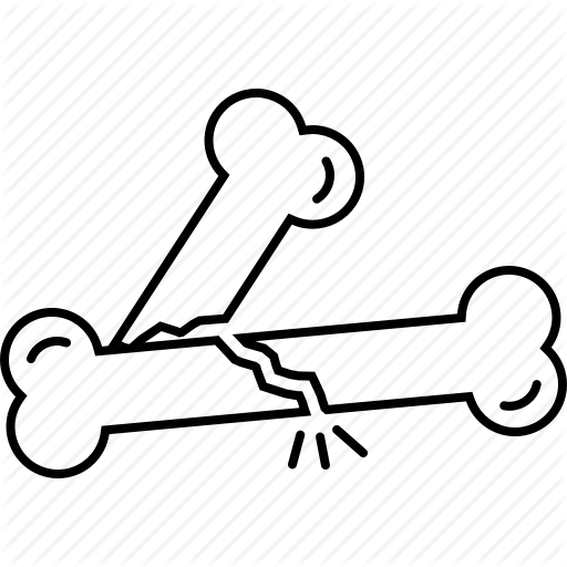 Bone, Broken Bone, Damaged, Fracture, Trauma Icon