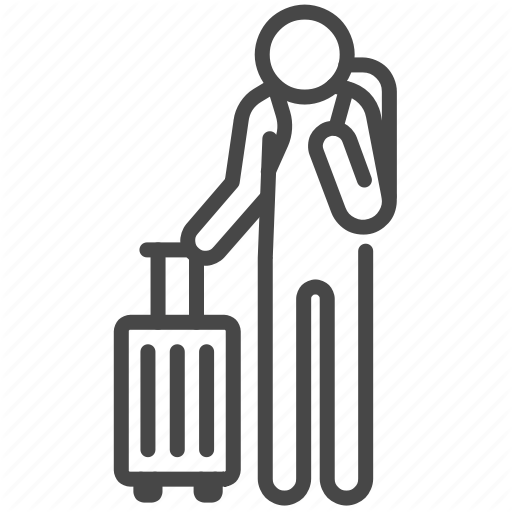 Solo, Tour, Tourism, Tourist, Travel, Traveler, Vacation Icon