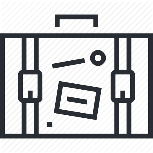 Agency, Destination, Line, Suitcase, Thin, Tourism, Travel Icon