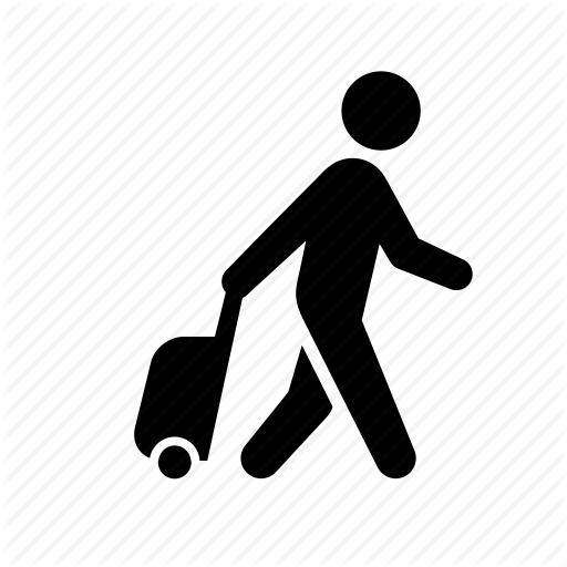 Business Travel, Luggage, Man, Stick Figure, Taveler, Tourist