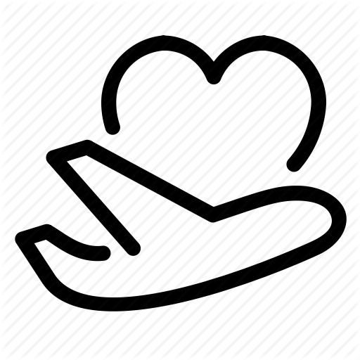 Heart, Honeymoon, Location, Plane, Travel, Vacation, Wedding Icon