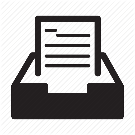 Document, Email, Inbox, Letter, Open, Paper, Tray Icon