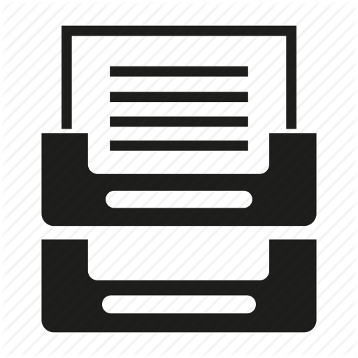 Document, File, Office, Paper, Tray Icon