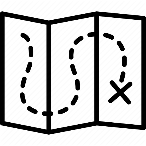 Buried, Hidden, Location, Lost, Map, Secret, Treasure Icon