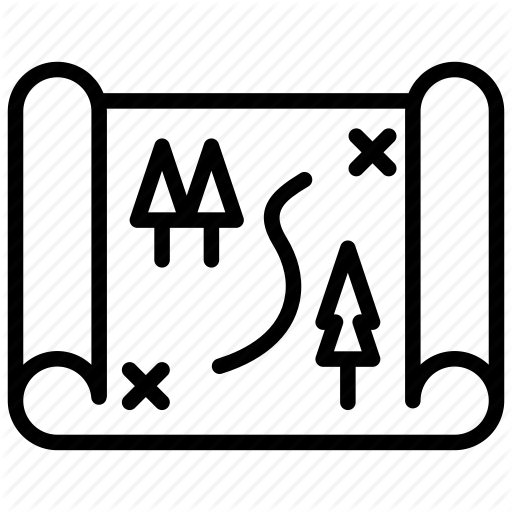 Geography, Map, Navigation, Pirate Map, Treasure Map Icon