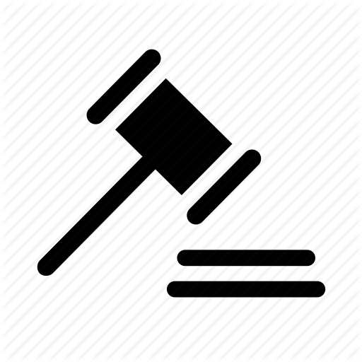 Court, Courthouse, Hammer, Law, Trial Icon