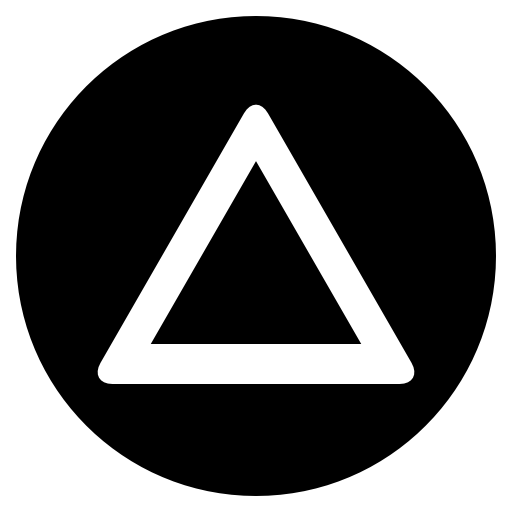 Playstation Triangle Black And White Icon Playstation Flat
