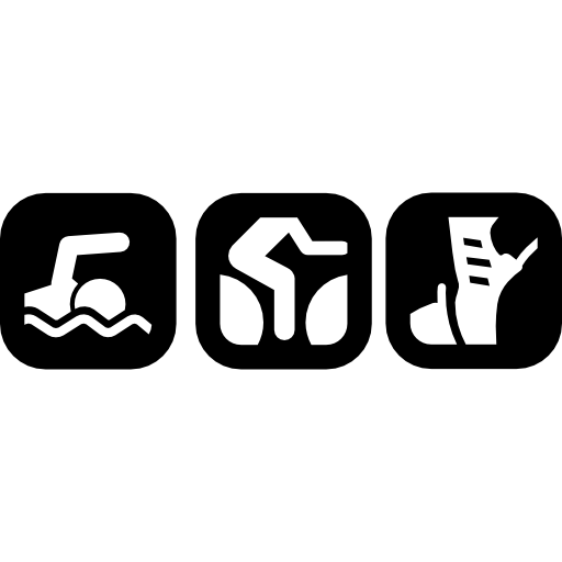 Individual Triathlon Icons Free Download