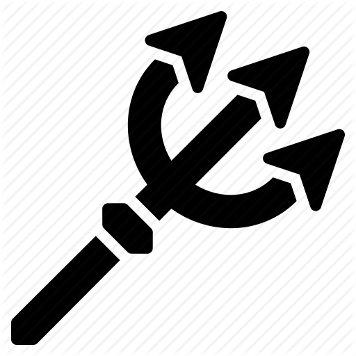 Devil, Evil, Halloween, Horror, Scary, Spooky, Trident Icon