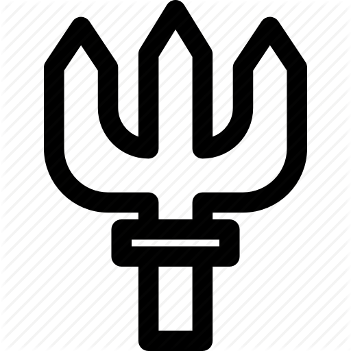 Halloween, Halloween Icon, Outline, Trident, Trident Icon Icon