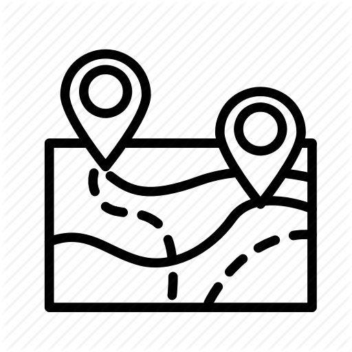 Map, Pins, Travel, Trip Icon